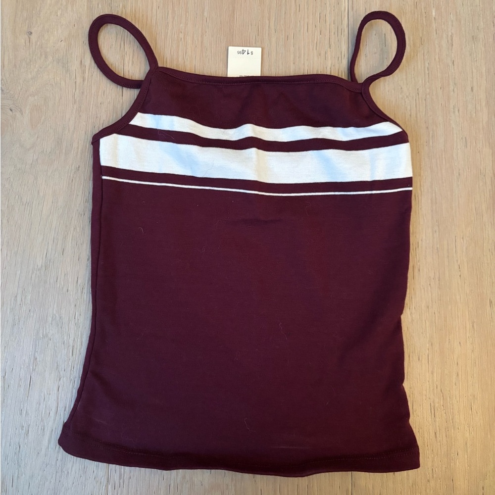 Garage Burgundy and White Camisole
